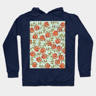 Watercolor pattern with peaches Hoodie